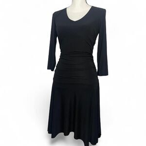 Vintage B. Darlin Black Low Waist Ruched Fairy Dress Size 3/4 Made In USA